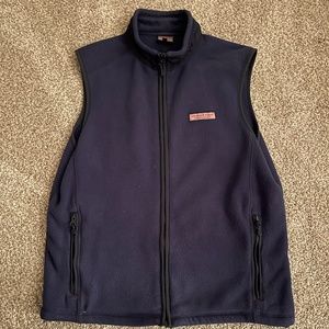 Vineyard Vines Harbor Fleece Zip Up Vest Size S